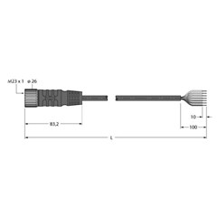 执行器和传感器线缆 CKCM12-7-5/TXL