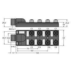 无源分线盒 TB-8M12-4-CS12H