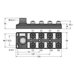 无源分线盒 TB-8M12-4-CS12T