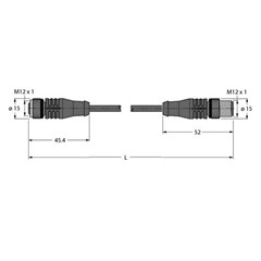 执行器和传感器线缆 HT-WAK4.5-10-HT-WAS4.5/S2430