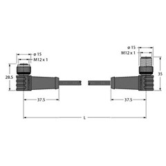 执行器和传感器线缆 HT-WWAK4.5-5-HT-WWAS4.5/S2430