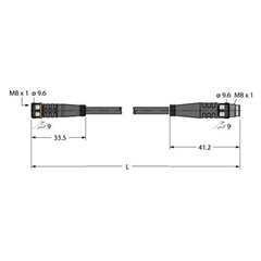 执行器和传感器电缆 PKG3M-0.3-PSG3M/TEG