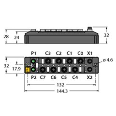 以太网多协议I/O模块 TBEN-S1-8DIP-D