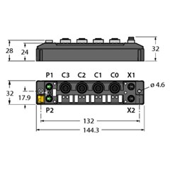 以太网多协议I/O模块 TBEN-S2-2COM-4DXP