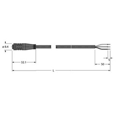 执行器和传感器电缆 PKG3S-10/TEL