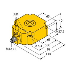 电感式传感器 BI50U-Q80-AN6X2-H1141