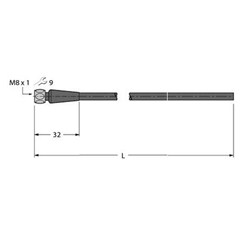 执行器和传感器电缆 PKGH3M-10/TFE