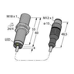 电感式传感器 BI5U-MT18M-AD4X-0.3-RS4.23/XOR