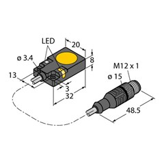 电感式传感器 BI5U-Q08-AP6X2-0.5XOR-RS4