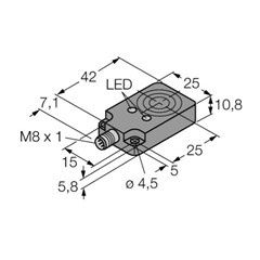 电感式传感器 BI8U-Q10-AP6X2-V1131