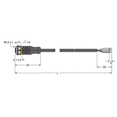 执行器和传感器电缆 RKC4.4T-5/TXL