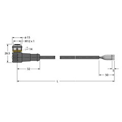 执行器和传感器电缆 WKC4.4T-10/TEL