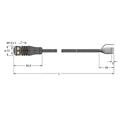 执行器和传感器电缆 RKS4.5T-10/TXL