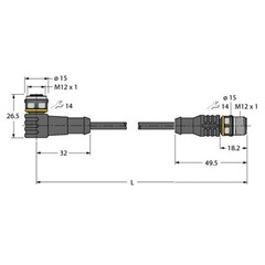 执行器和传感器电缆 WKC4.4T-0.6-RSC4.4T/TXL