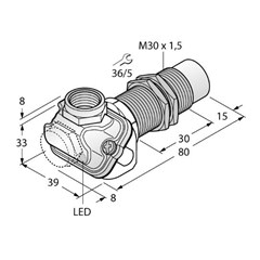 电感式传感器 NI15-EM30WDTC-Y1X