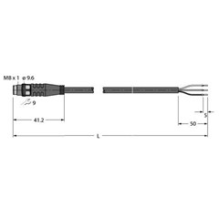 执行器和传感器电缆 PSG3M-2/TXL