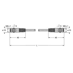 工业以太网线 PSGS4M-PSGS4M-4414-0.5M