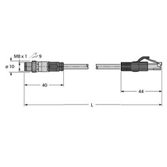 工业以太网线 PSGS4M-RJ45S-4414-2M