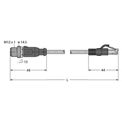 工业以太网线 RSSD-RJ45S-4416-2M