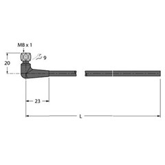 执行器和传感器电缆 PKWH3M-10/TFE