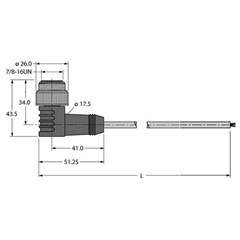 执行器和传感器电缆 WSM30-2M