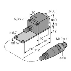 电感式传感器 NI25-CQP40/S1102 5M