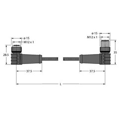 执行器和传感器电缆 HT-WWAK3-5-HT-WWAS3/S2430